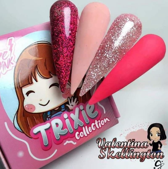 COLECCION ACRILICOS TRIXIE REBEL PINK